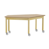 Diversified Woodcrafts Forward Vision Table, 5 Legged WorkStation, 36in high 150 Shop Top, 4in Locking Caster