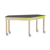 Diversified Woodcrafts Forward Vision Table, 5 Legged WorkStation, 36in high 125 plam top, black, 4in locking caster