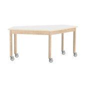 Diversified Woodcrafts Forward Vision Table, 5 Legged WorkStation, 36in high 125 plam top, black, 4in locking caster