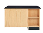 Diversified Woodcrafts Side Desk, Black Epoxy Resin Top