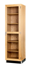 Diversified Woodcrafts Tall Storage Cabinet, Glazed Door, Hardwood