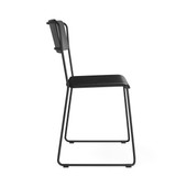 Pedagogy Darcie 2-Pack Modern Industrial Iron and Wood Dining Chair (Black)