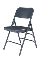 NPS 300 Series Deluxe All-Steel Triple Brace Double Hinge Folding Chair, Char-Blue (Pack of 4) National Public Seating Shiffler Furniture and Equipment for Schools