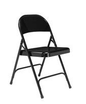 NPS 50 Series All-Steel Folding Chair, Black (Pack of 4) National Public Seating Shiffler Furniture and Equipment for Schools