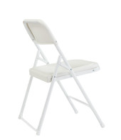 National Public Seating NPS 800 Series Premium Lightweight Plastic Folding Chair, Bright White (Pack of 4)