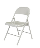 National Public Seating Commercialine All-Steel Folding Chair, Grey (Pack of 4)