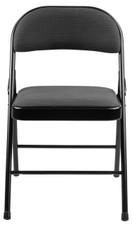 National Public Seating Commercialine 900 Series Fabric Padded Folding Chair, Star Trail Black  (Pack of 4)