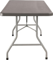 National Public Seating NPS 30" x 72" Heavy Duty Folding Table, Charcoal Slate