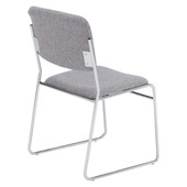 National Public Seating NPS 8600 Series Fabric Padded Signature Stack Chair, Classic Grey