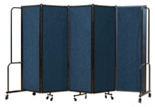 National Public Seating NPS Room Divider, 6' Height, 5 Sections, Blue