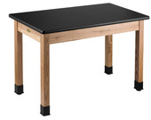 NPS Wood Science Lab Table, 24 x 54 x 30, HPL Top National Public Seating Shiffler Furniture and Equipment for Schools