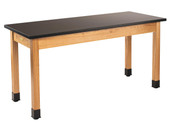 NPS Wood Science Lab Table, 24 x 72 x 30, Trespa Top National Public Seating Shiffler Furniture and Equipment for Schools