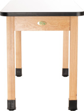 National Public Seating NPS Wood Science Lab Table, 24 x 72 x 30, Whiteboard Top