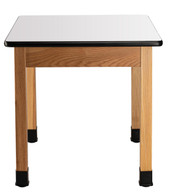 National Public Seating NPS Wood Science Lab Table, 30 x 30 x 30, Whiteboard Top