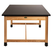 National Public Seating NPS Wood Science Lab Table, 42 x 60 x 30, Trespa Top