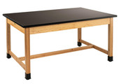 NPS Wood Science Lab Table, 42 x 72 x 30, Phenolic Top National Public Seating Shiffler Furniture and Equipment for Schools