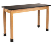 National Public Seating NPS Wood Science Lab Table, 24 x 60 x 36, Chemical Resistant Top