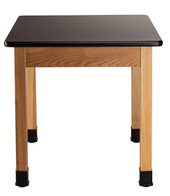 National Public Seating NPS Wood Science Lab Table, 30 x 30 x 36, HPL Top