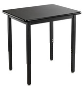 NPS Steel Height Adjustable Science Lab Table, 24 X 36 , HPL Top, Black Frame National Public Seating Shiffler Furniture and Equipment for Schools