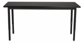 National Public Seating NPS Steel Height Adjustable Science Lab Table, 24 X 42 , HPL Top, Black Frame
