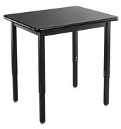 NPS Steel Height Adjustable Science Lab Table, 30 X 30 , HPL Top, Black Frame National Public Seating Shiffler Furniture and Equipment for Schools