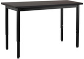 NPS Steel Height Adjustable Science Lab Table, 30 X 72, Phenolic Top, Black Frame National Public Seating Shiffler Furniture and Equipment for Schools