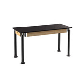 National Public Seating NPS Signature Science Lab Table, Black, 24 x 54, Phenolic Top