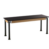 National Public Seating NPS Signature Science Lab Table, Black, 24 x 72, Phenolic Top