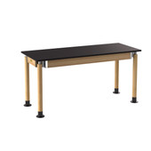 National Public Seating NPS Signature Science Lab Table, Oak, 24 x 60, Chemical Resistant Top