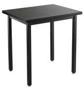 NPS Steel Fixed Height Science Lab Table, 24 X 24 X 30, Chemical Resistant Top, Black Frame National Public Seating Shiffler Furniture and Equipment for Schools