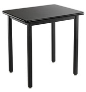 NPS Steel Fixed Height Science Lab Table, 24 X 24 X 30, HPL Top, Black Frame National Public Seating Shiffler Furniture and Equipment for Schools