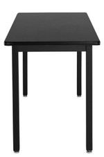 National Public Seating NPS Steel Fixed Height Science Lab Table, 24 X 60 X 30, HPL Top, Black Frame