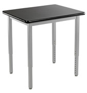 NPS Steel Height Adjustable Science Lab Table, 30 X 36 , HPL Top, Grey Frame National Public Seating Shiffler Furniture and Equipment for Schools