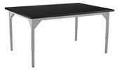 National Public Seating NPS Steel Height Adjustable Science Lab Table, 42 X 60, Trespa Top, Grey Frame