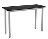 NPS Steel Fixed Height Science Lab Table, 18 X 54 X 30, HPL Top, Grey Frame National Public Seating Shiffler Furniture and Equipment for Schools