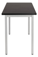 National Public Seating NPS Steel Fixed Height Science Lab Table, 24 X 42 X 30, HPL Top, Grey Frame