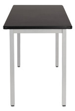 National Public Seating NPS Steel Fixed Height Science Lab Table, 24 X 48 X 30, HPL Top, Grey Frame