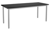 National Public Seating NPS Steel Fixed Height Science Lab Table, 30 X 72 X 30, Trespa Top, Grey Frame