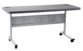 National Public Seating NPS 24" x 60" Flip-N-Store Training Table, Charcoal Slate