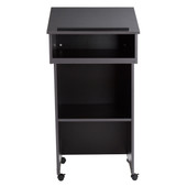 Oklahoma Sound Tabletop Lectern with AV Cart/Lectern Base, Black Oklahoma Sound Shiffler Furniture and Equipment for Schools