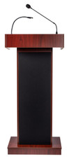 Oklahoma Sound Orator Lectern with Wireless Headset Mic, Mahogany