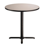 NPS Cafe Table, 24" Round, "X" Base, 36" Height, Grey Nebula National Public Seating Shiffler Furniture and Equipment for Schools