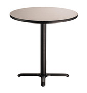 NPS Cafe Table, 48" Round, "X" Base, 36" Height, Grey Nebula National Public Seating Shiffler Furniture and Equipment for Schools
