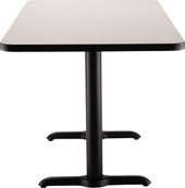 National Public Seating NPS Cafe Table, 30"x48" Rectangle, "T" Base, 30" Height, Grey Nebula