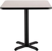 NPS Cafe Table, 24" Square, "X" Base, 30" Height, Grey Nebula National Public Seating Shiffler Furniture and Equipment for Schools