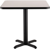NPS Cafe Table, 30" Square, "X" Base, 30" Height, Grey Nebula National Public Seating Shiffler Furniture and Equipment for Schools