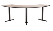 National Public Seating NPS Cafe Table, 108" Curve, 24" x 92.75", "T" Base, 30" Height