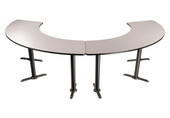 NPS Cafe Table, 108" Curve, 24" x 92.75", "T" Base, 30" Height National Public Seating Shiffler Furniture and Equipment for Schools