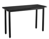 NPS Heavy Duty Steel Table, Black Frame, 18 x 42 x 30, HPL Top National Public Seating Shiffler Furniture and Equipment for Schools