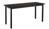 NPS Heavy Duty Steel Table, Black Frame, 24 x 48 x 30, HPL Top National Public Seating Shiffler Furniture and Equipment for Schools